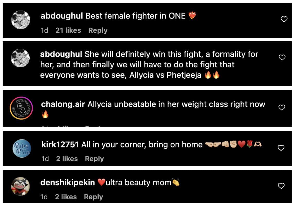 Comments from Instagram